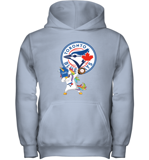 Hip Hop Dabbing Unicorn Flippin Love Toronto Blue Jays Youth Hoodie