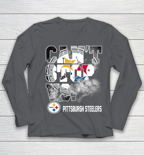 NFL Pittsburgh Steelers Can't Stop Vs Youth Long Sleeve 6