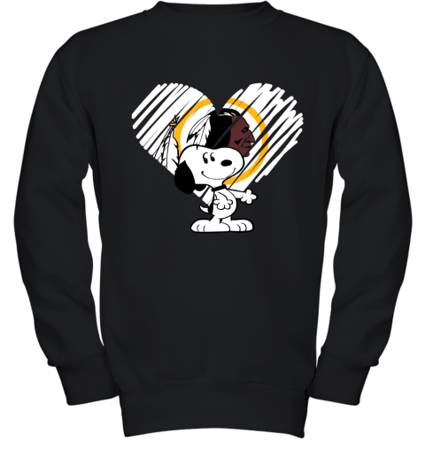 I Love Snoopy Washington Redskins In My Heart NFL Youth Sweatshirt