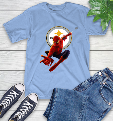 NFL Spider Man Avengers Endgame Football Pittsburgh Steelers T-Shirt 11