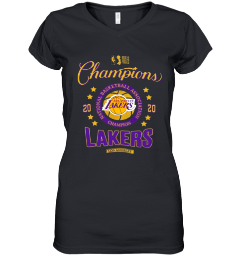 NBA Finals Champions National Basketball Association Los Angeles Lakers 2020 Women's V-Neck T-Shirt