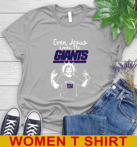 New York Giants NFL Football Even Jesus Loves The Giants Shirt Women's T-Shirt 5