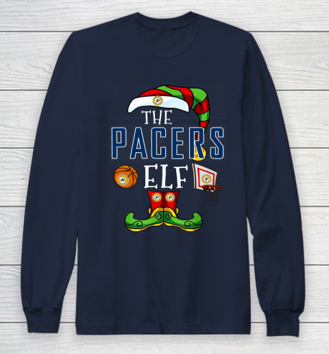 Indiana Pacers Christmas ELF Funny NBA Long Sleeve T-Shirt 2
