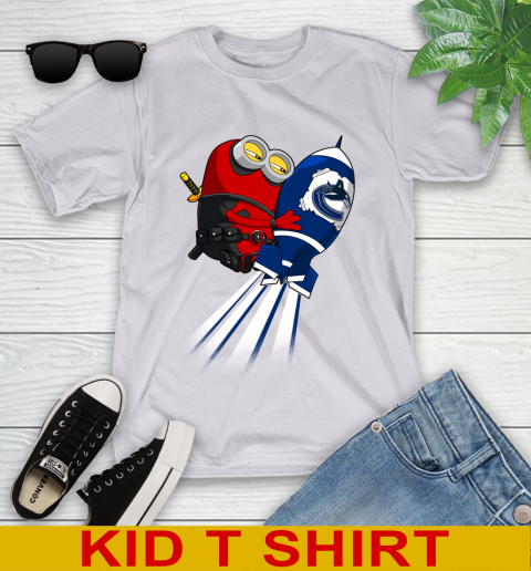 NHL Hockey Vancouver Canucks Deadpool Minion Marvel Shirt Youth T-Shirt 4