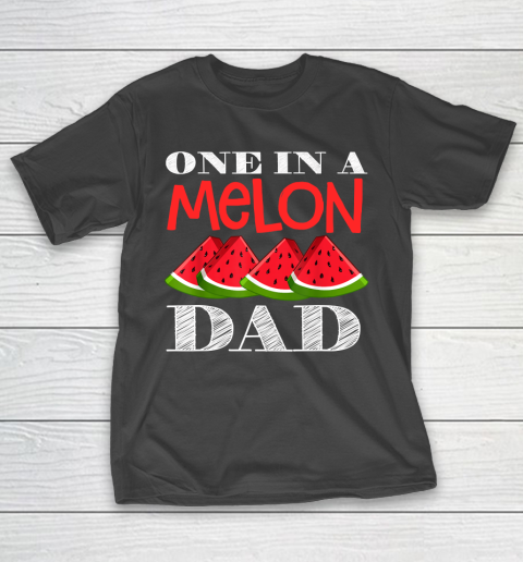 Father's Day Funny Gift Ideas Apparel  Mens One in a Melon Dad Mom Watermelon Matching Family T Shi T-Shirt