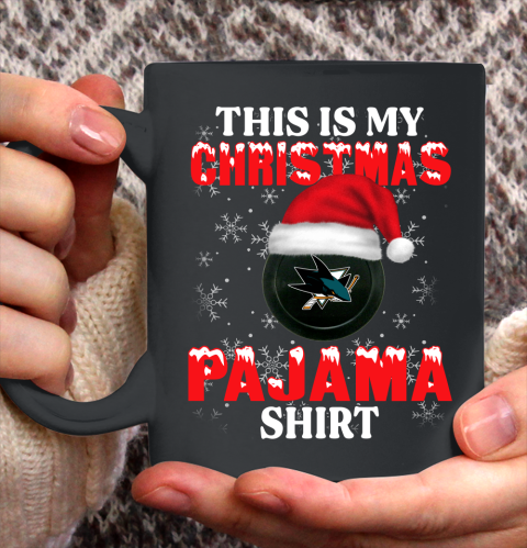 San Jose Sharks This Is My Christmas Pajama Shirt NHL Ceramic Mug 11oz