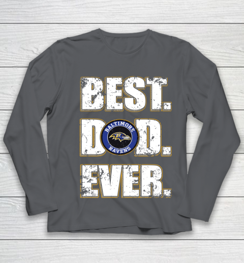 NFL Baltimore Ravens Football Best Dad Ever Family Shirt Youth Long Sleeve 6