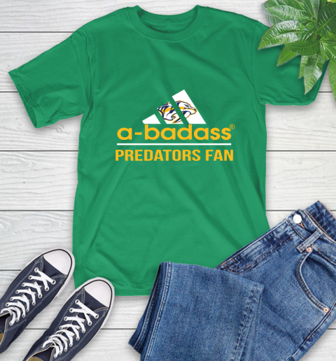 NHL A Badass Nashville Predators Fan Adidas Hockey Sports T-Shirt 7