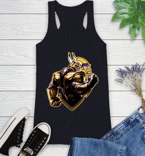 NFL Thanos Avengers Endgame Football Sports Minnesota Vikings Racerback Tank 10