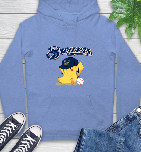 MLB Pikachu Baseball Sports Milwaukee Brewers Hoodie 11
