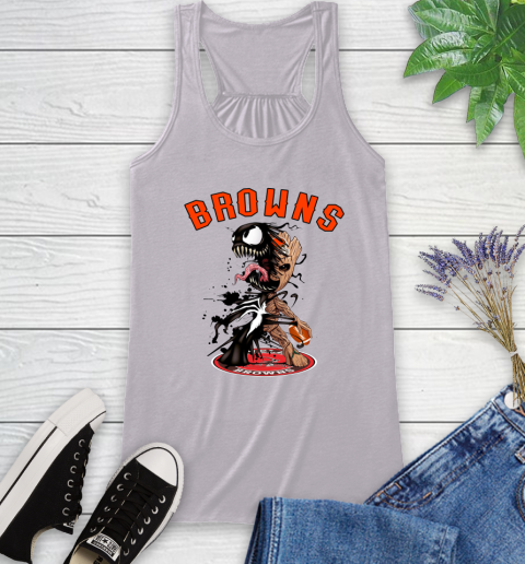 NFL Cleveland Browns Football Venom Groot Guardians Of The Galaxy Racerback Tank 5
