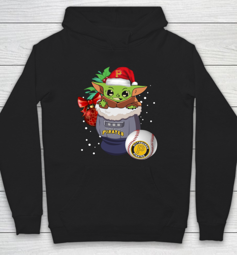 Pittsburgh Pirates Christmas Baby Yoda Star Wars Funny Happy MLB Hoodie 2