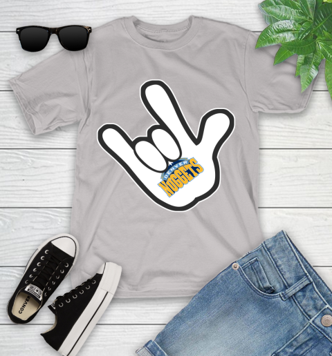 Denver Nuggets NBA Basketball Mickey Rock Hand Disney Youth T-Shirt 12