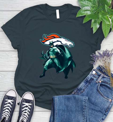 NFL Batman Football Sports Denver Broncos Women's T-Shirt 8