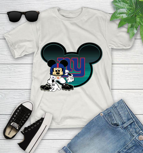 NFL New York Giants Mickey Mouse Disney Football T Shirt Youth T-Shirt 12