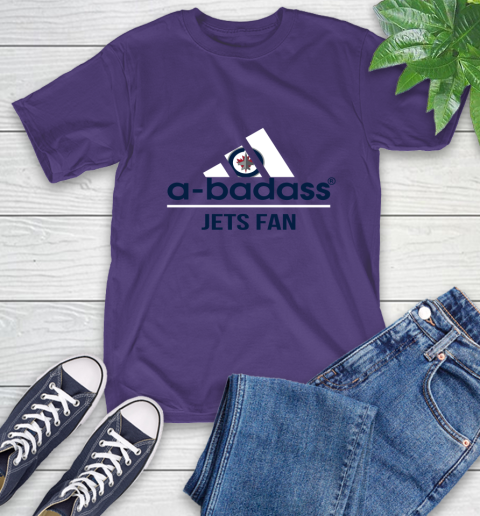 NHL A Badass Winnipeg Jets Fan Adidas Hockey Sports T-Shirt 5