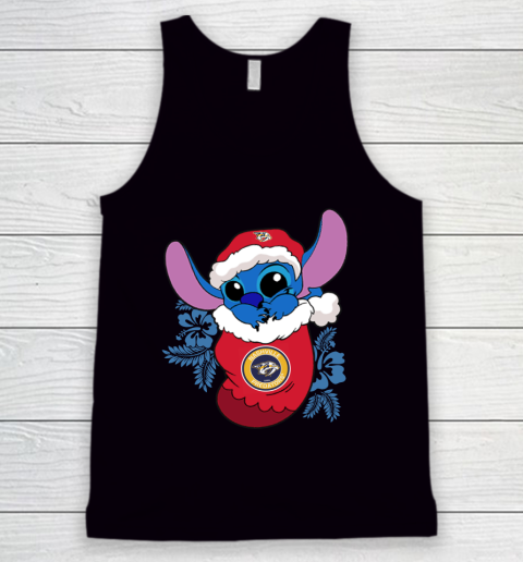 Nashville Predators Christmas Stitch In The Sock Funny Disney NHL Tank Top
