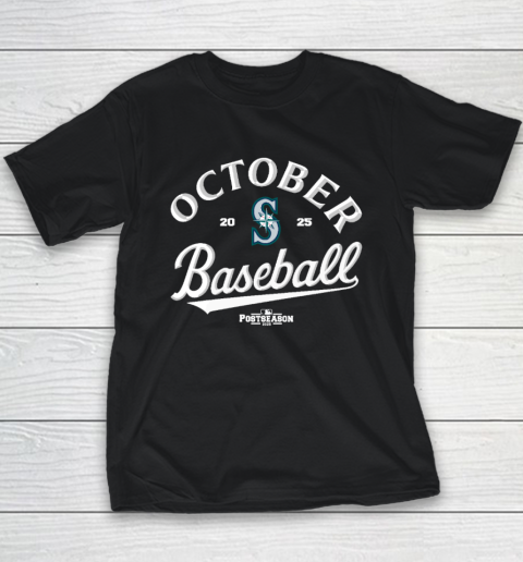 Seattle Mariners October Baseball 2025 Youth T-Shirt