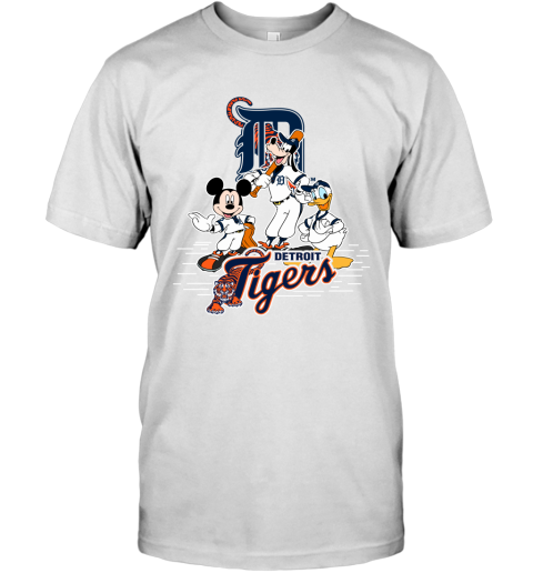 MLB Detroit Tigers Mickey Mouse Donald Duck Goofy Baseball T Shirt