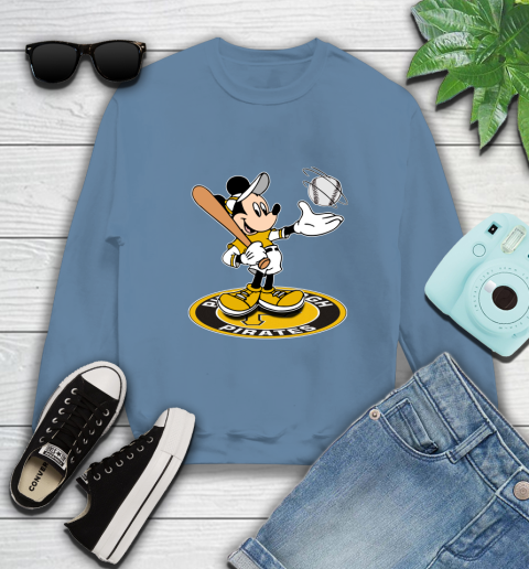 MLB Baseball Pittsburgh Pirates Cheerful Mickey Disney Shirt Sweatshirt 8