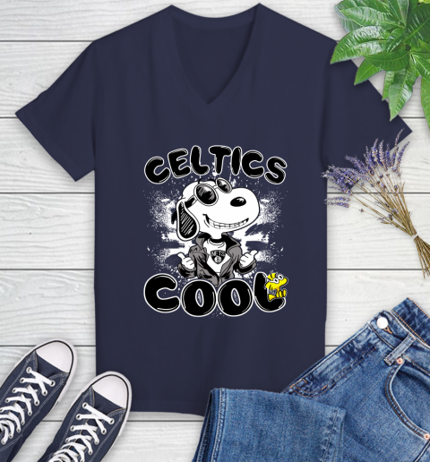 NBA Basketball Brooklyn Nets Cool Snoopy Shirt Women's V-Neck T-Shirt 10