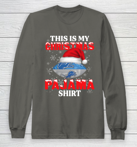 Detroit Lions This Is My Christmas Pajama Shirt NFL Long Sleeve T-Shirt 5