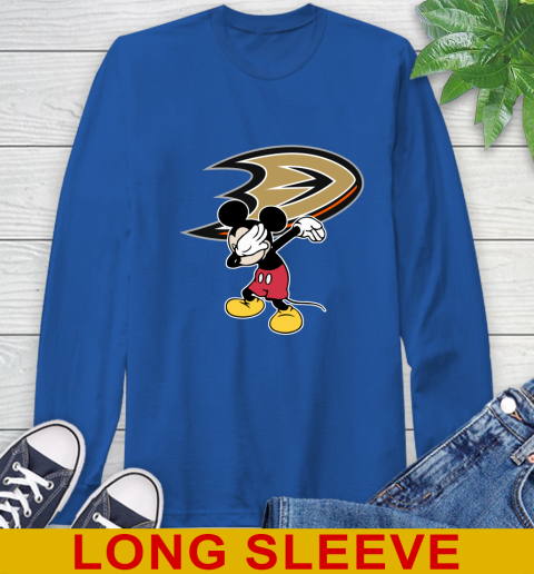 Anaheim Ducks NHL Hockey Dabbing Mickey Disney Sports Long Sleeve T-Shirt 9