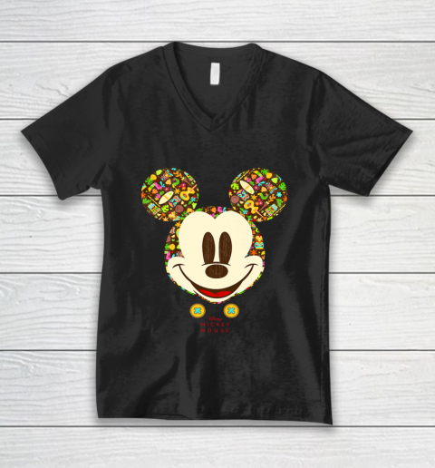Disney Year of the Mouse Tiki Holiday Mickey July V-Neck T-Shirt