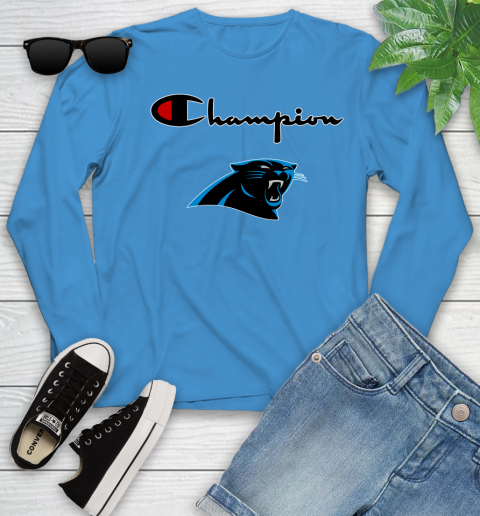 NFL Football Carolina Panthers Champion Shirt Youth Long Sleeve 5