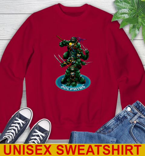 NFL Football Miami Dolphins Teenage Mutant Ninja Turtles Shirt Sweatshirt 7