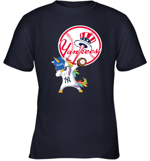 Hip Hop Dabbing Unicorn Flippin Love New York Yankees Youth T-Shirt