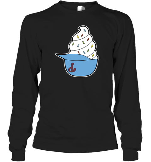 Philadelphia Phillies Ice Cream Helmet Premium Long Sleeve T-Shirt