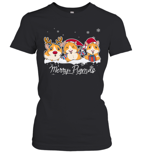 Merry Pigmas Funny Guinea Pig Christmas Women's T-Shirt
