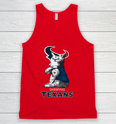 NFL Football My Cat Loves Houston Texans Tank Top 5
