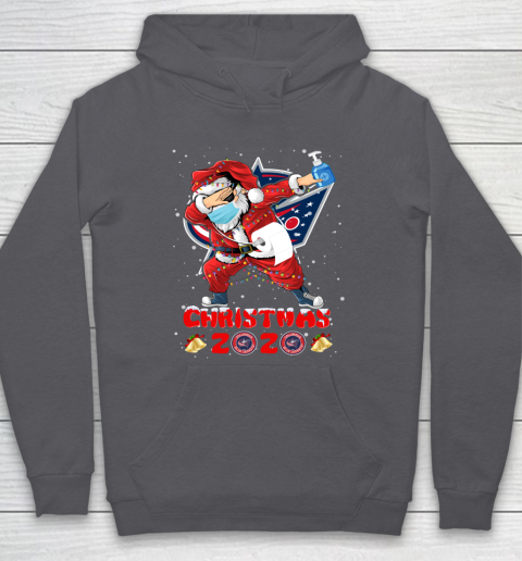 Columbus Blue Jackets Funny Santa Claus Dabbing Christmas 2020 NHL Hoodie 4