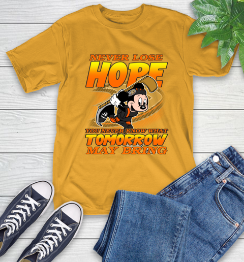 Anaheim Ducks NHL Hockey ootball Mickey Disney Never Lose Hope T-Shirt 2