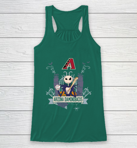 MLB Arizona Diamondbacks Baseball Jack Skellington Halloween Racerback Tank 5