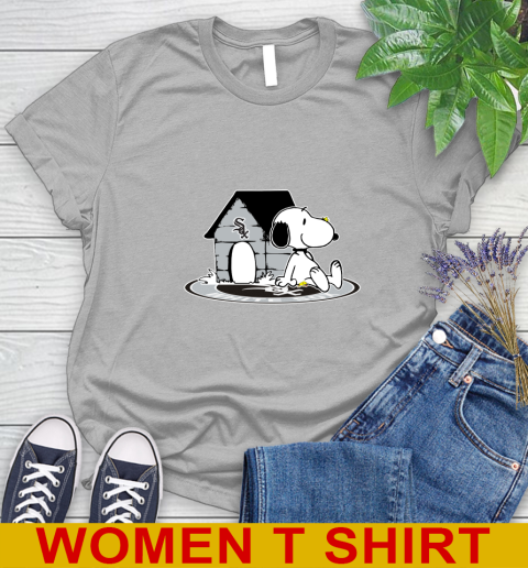 MLB Baseball Chicago White Sox Snoopy The Peanuts Movie Shirt Women's T-Shirt 5