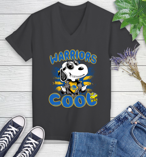NBA Basketball Golden State Warriors Cool Snoopy Shirt Women's V-Neck T-Shirt 6