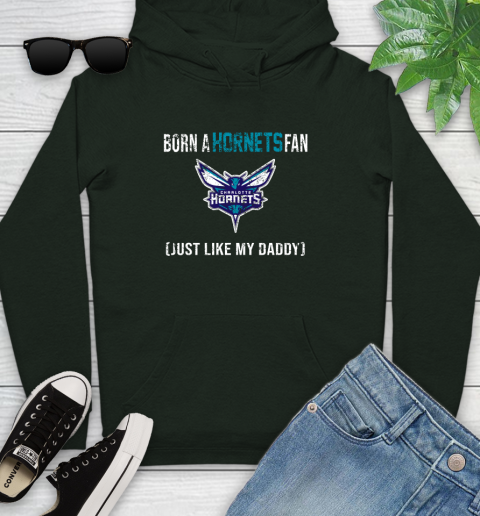 NBA Charlotte Hornets Loyal Fan Just Like My Daddy Basketball Shirt Youth Hoodie 12