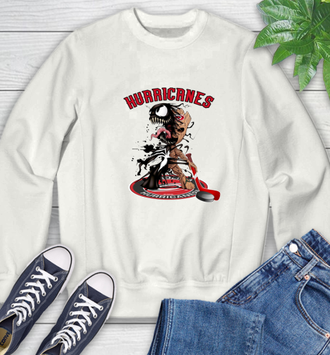 NHL Carolina Hurricanes Hockey Venom Groot Guardians Of The Galaxy Sweatshirt