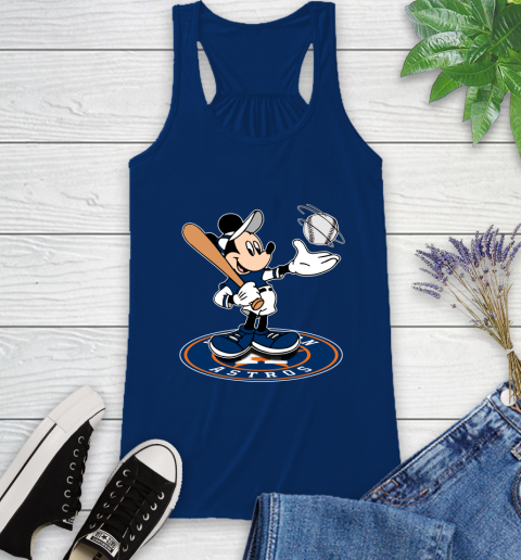 MLB Baseball Houston Astros Cheerful Mickey Disney Shirt Racerback Tank 8