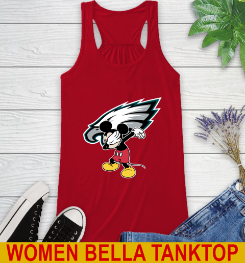 Philadelphia Eagles NFL Football Dabbing Mickey Disney Sports Racerback Tank 6