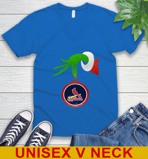 St.Louis Cardinals Grinch Merry Christmas MLB Baseball V-Neck T-Shirt 6