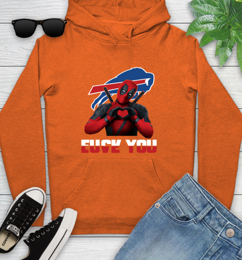 NHL Buffalo Bills Deadpool Love You Fuck You Football Sports Youth Hoodie 4