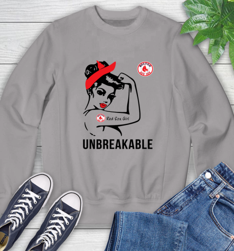 MLB Boston Red Sox Girl Unbreakable Baseball Sports Sweatshirt 3