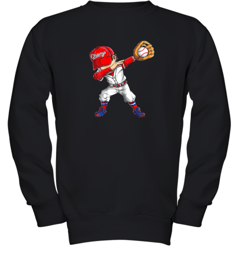 Dabbing Baseball T Shirt Kids Boys Men Catcher Pitcher Gifts Youth Sweatshirt