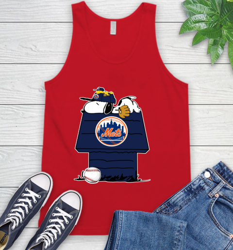 MLB New York Mets Snoopy Woodstock The Peanuts Movie Baseball T Shirt Tank Top 6