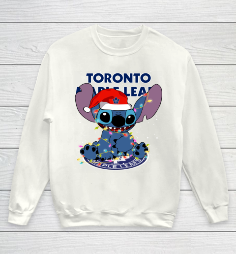 Toronto Maple Leafs NHL Hockey noel stitch Christmas Youth Sweatshirt