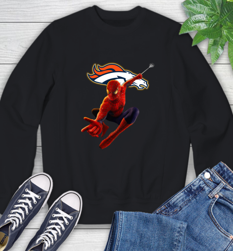NFL Spider Man Avengers Endgame Football Denver Broncos Sweatshirt 2